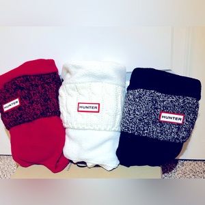 3-pair bundle HUNTER Cable-knit Boot Socks